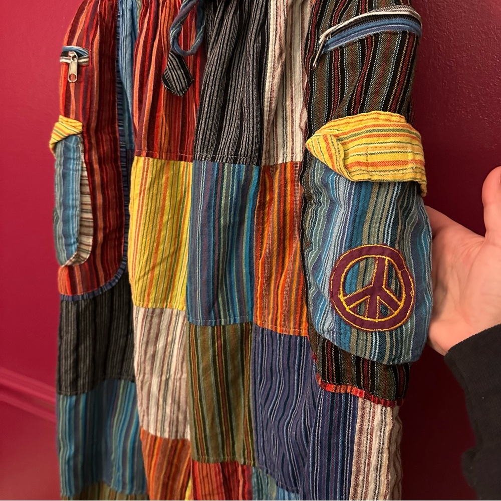 Boho Multicolor Patchwork Pants - image 3